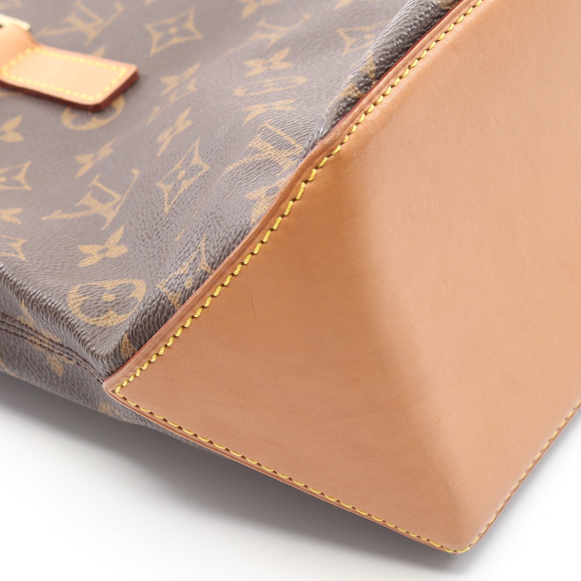 カバピアノ モノグラム ショルダーバッグ PVC レザー ブラウン ルイヴィトン バッグ LOUIS VUITTON
