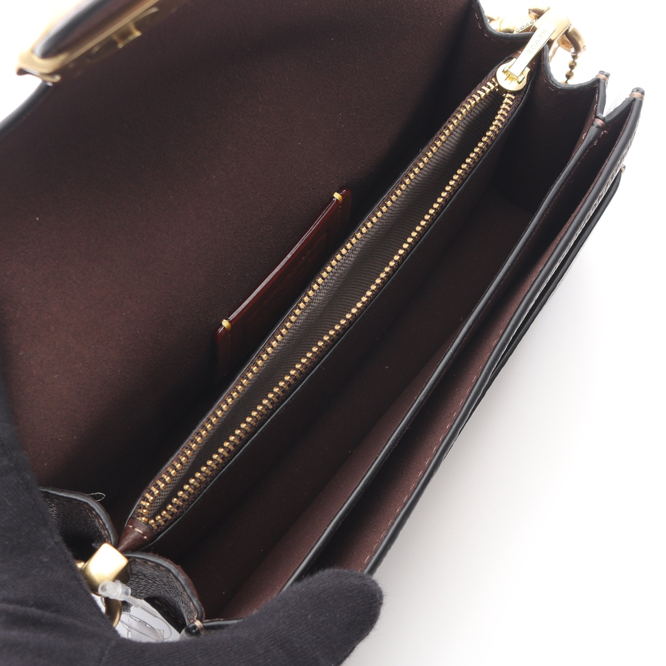 タビー ワンショルダーバッグ レザー ダークブラウン 2WAY コーチ – RECLO