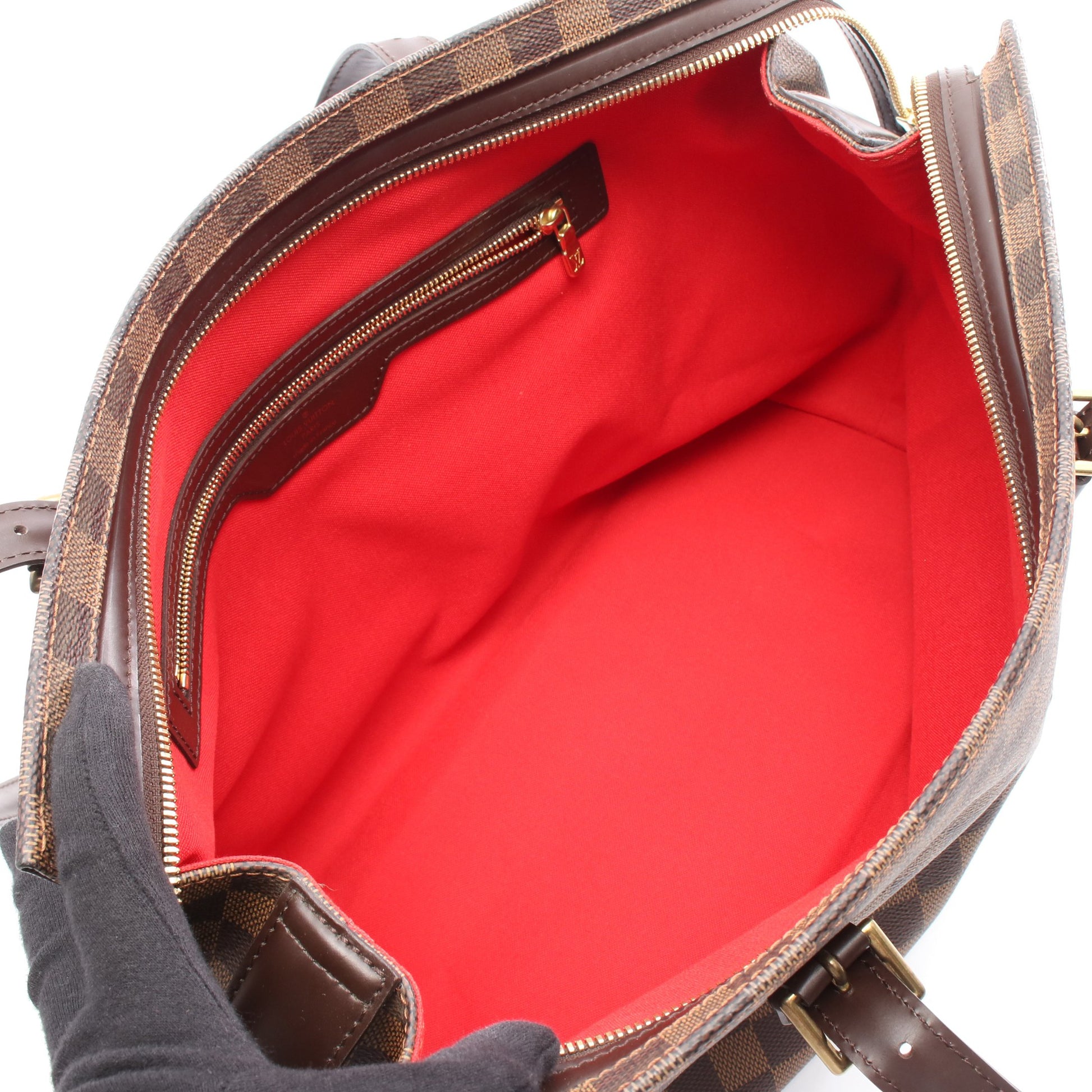 チェルシー ダミエエベヌ ショルダーバッグ トートバッグ PVC レザー ブラウン ルイヴィトン バッグ LOUIS VUITTON