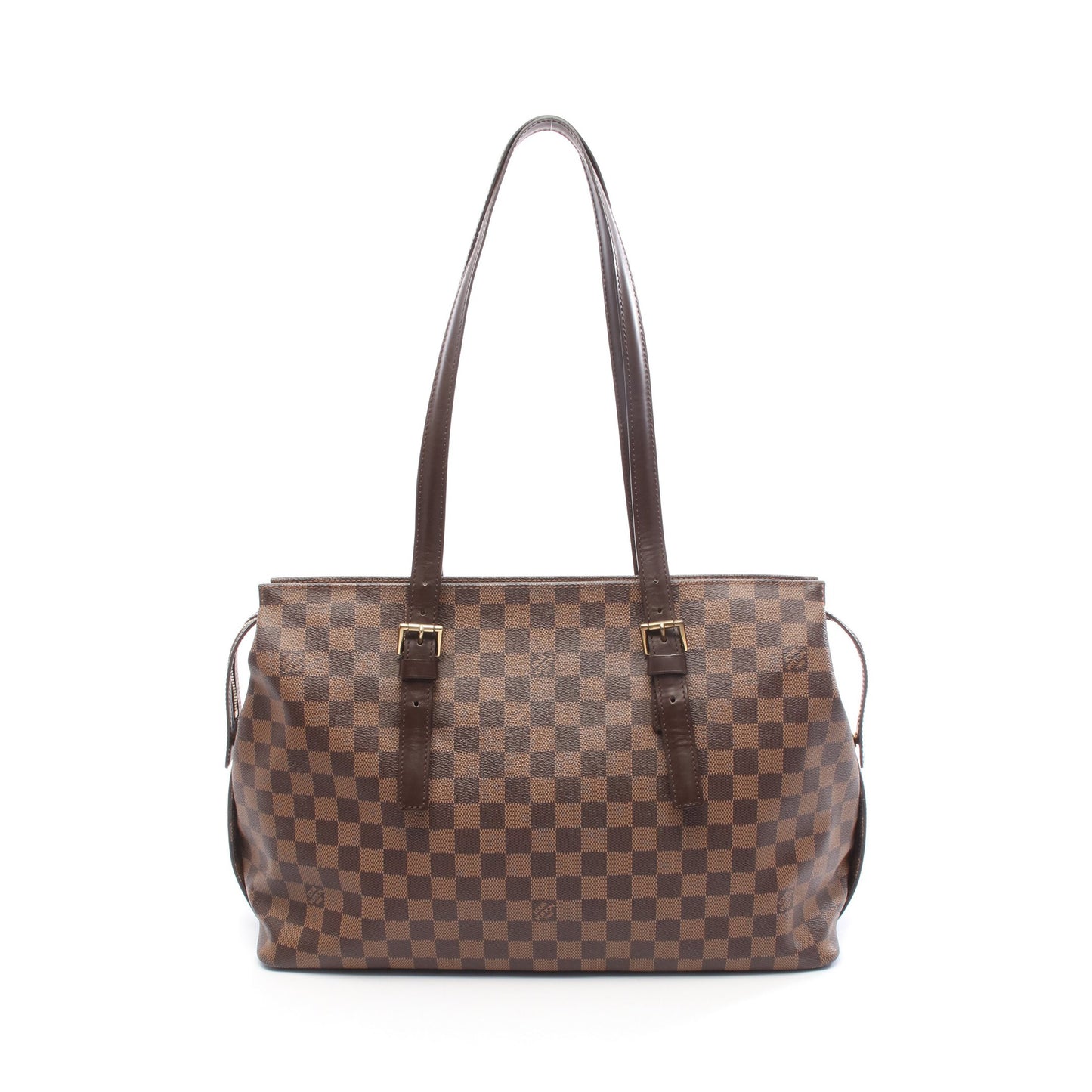 チェルシー ダミエエベヌ ショルダーバッグ トートバッグ PVC レザー ブラウン ルイヴィトン バッグ LOUIS VUITTON