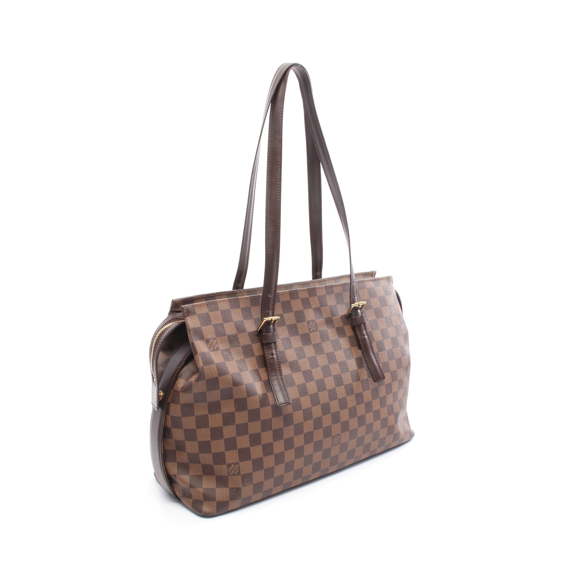 チェルシー ダミエエベヌ ショルダーバッグ トートバッグ PVC レザー ブラウン ルイヴィトン バッグ LOUIS VUITTON