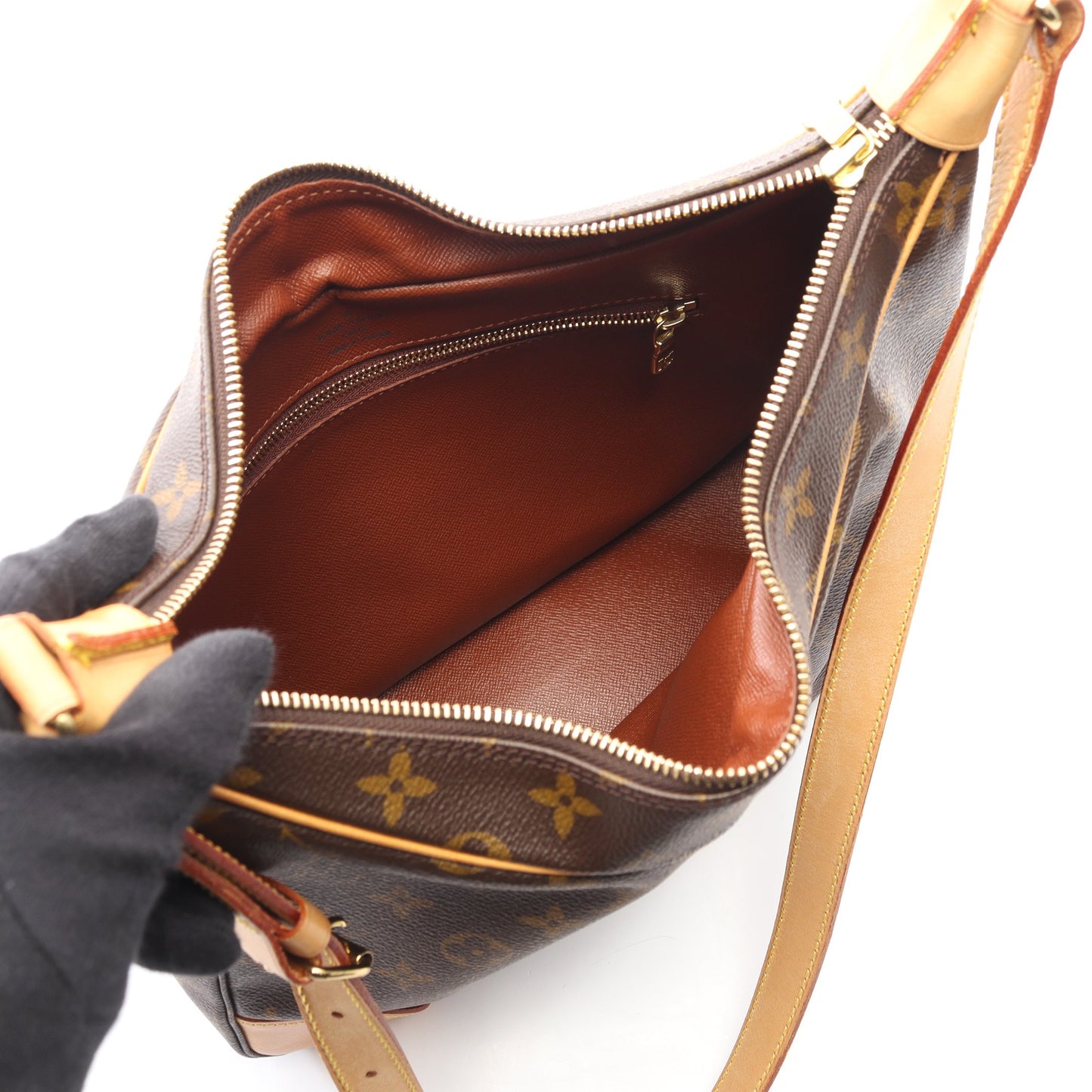 ブローニュPM モノグラム ショルダーバッグ PVC レザー ブラウン ルイヴィトン バッグ LOUIS VUITTON