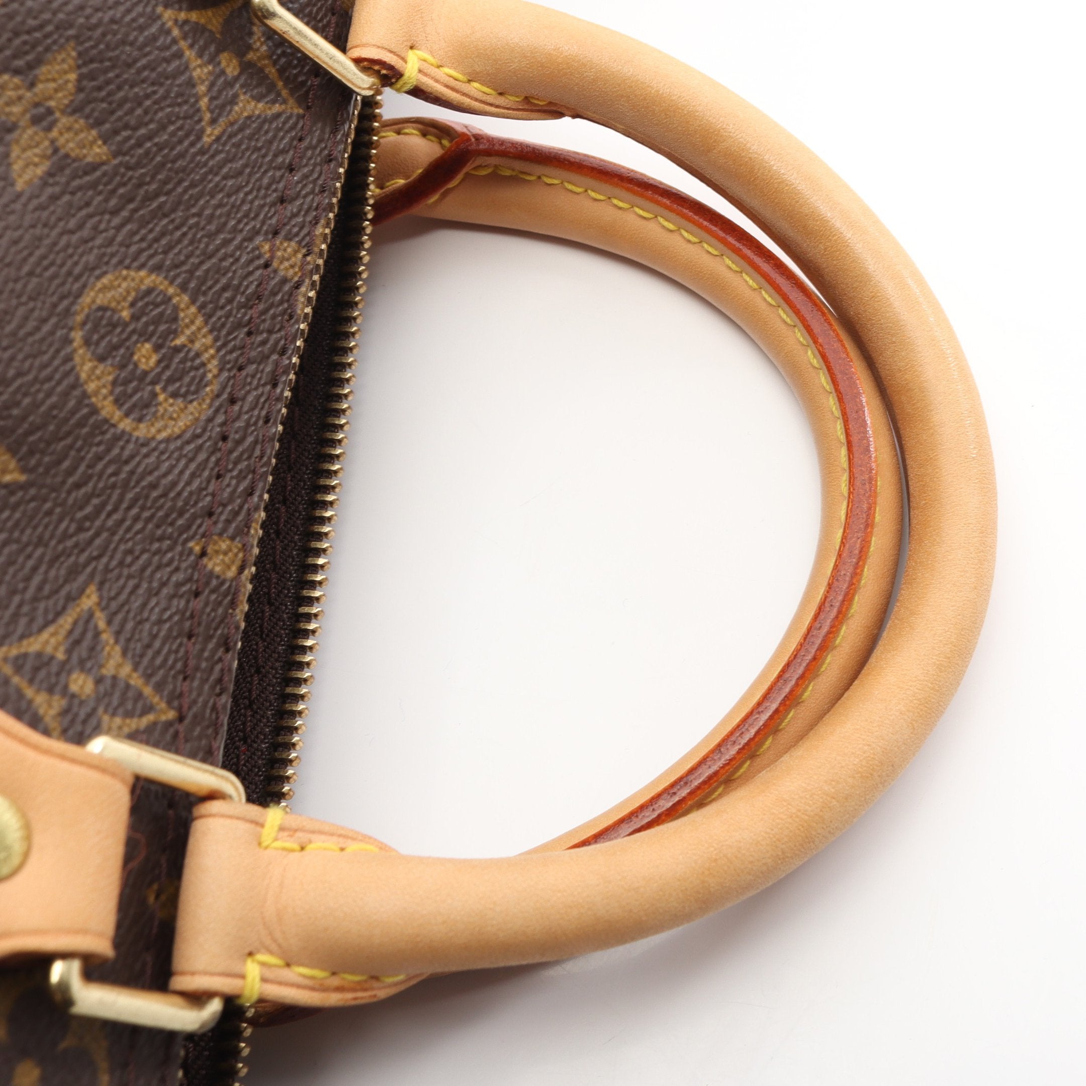 鑑定済み　ルイヴィトン ハンドバッグ スピーディ30 モノグラム　USAモデル スピーディ30 モノグラム ハンドバッグ PVC レザー ブラウン ルイ