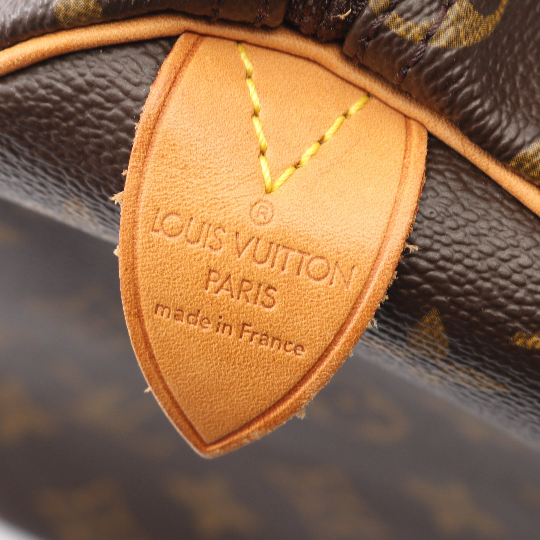 スピーディ35 モノグラム ハンドバッグ PVC レザー ブラウン ルイ