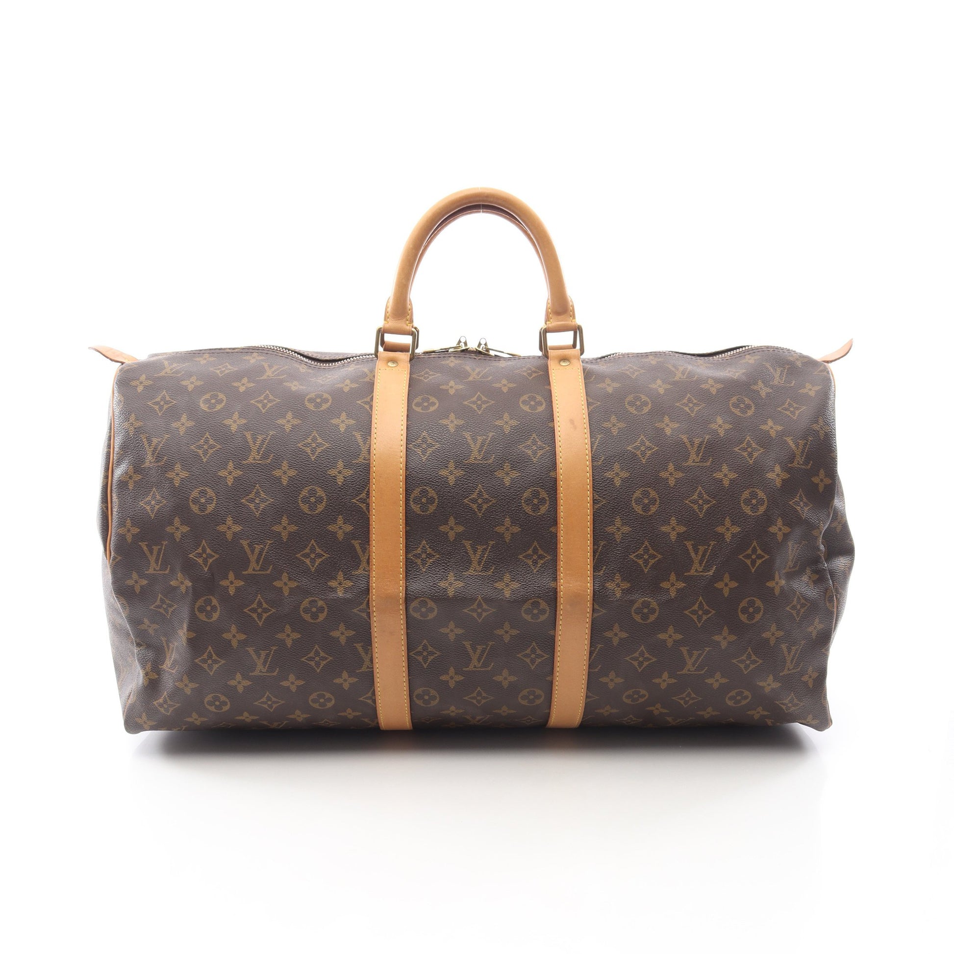 キーポル55 モノグラム ボストンバッグ PVC レザー ブラウン ルイヴィトン バッグ LOUIS VUITTON
