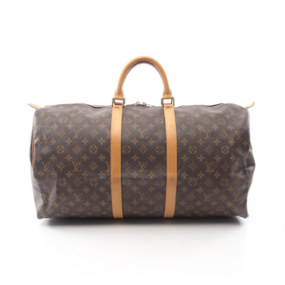 キーポル55 モノグラム ボストンバッグ PVC レザー ブラウン ルイヴィトン バッグ LOUIS VUITTON