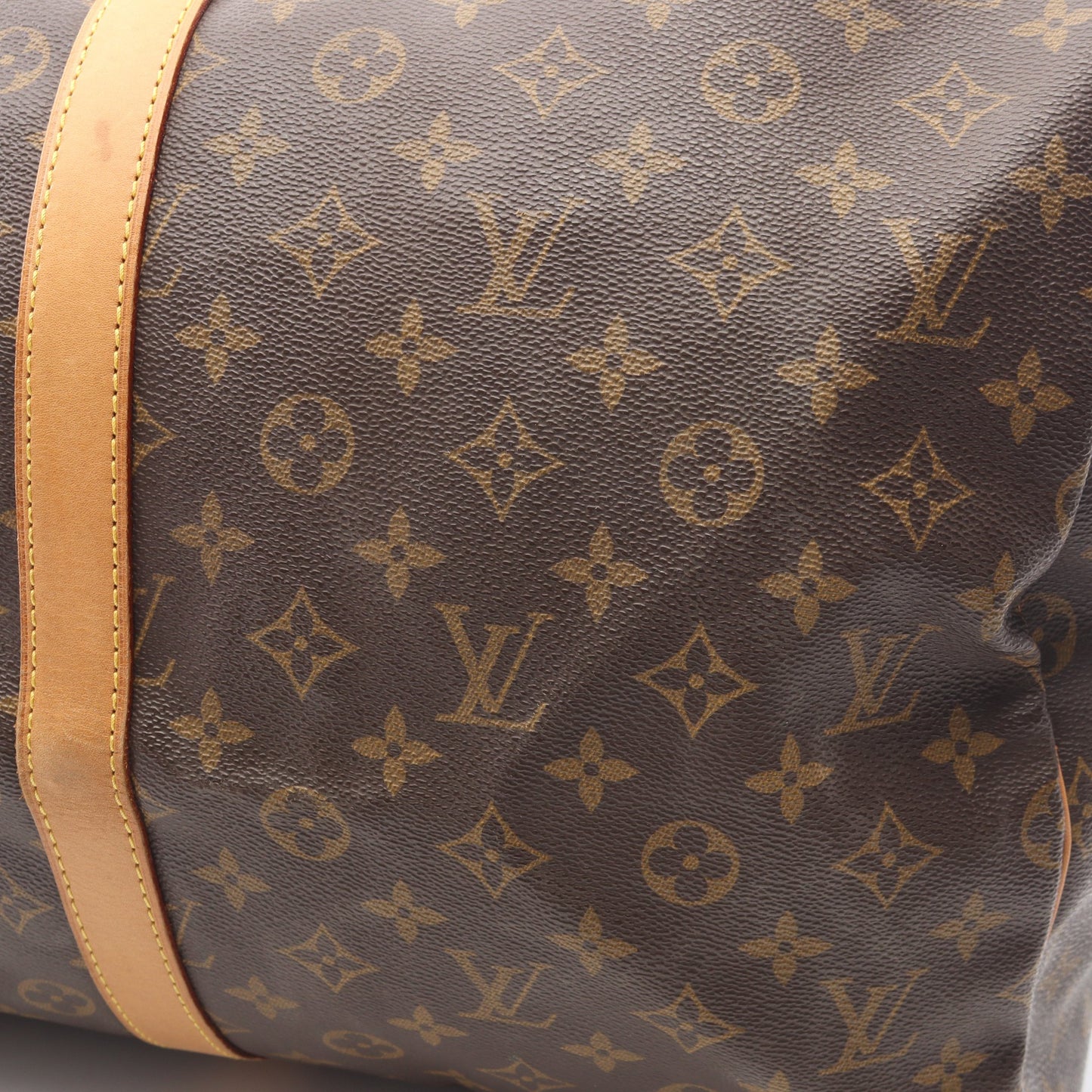 キーポル55 モノグラム ボストンバッグ PVC レザー ブラウン ルイヴィトン バッグ LOUIS VUITTON