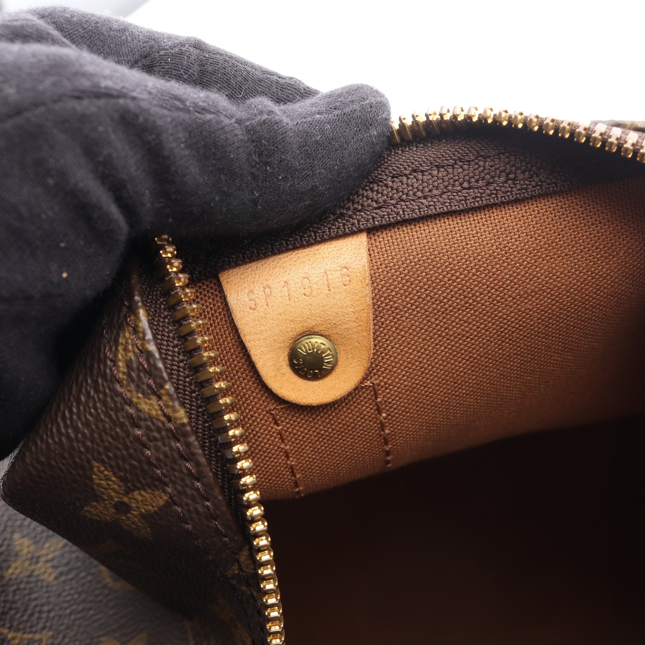 キーポル55 モノグラム ボストンバッグ PVC レザー ブラウン ルイ