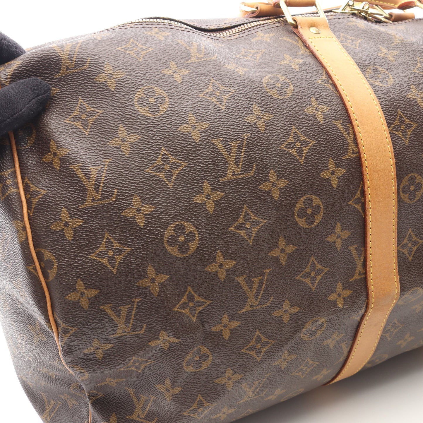 キーポル55 モノグラム ボストンバッグ PVC レザー ブラウン ルイヴィトン バッグ LOUIS VUITTON