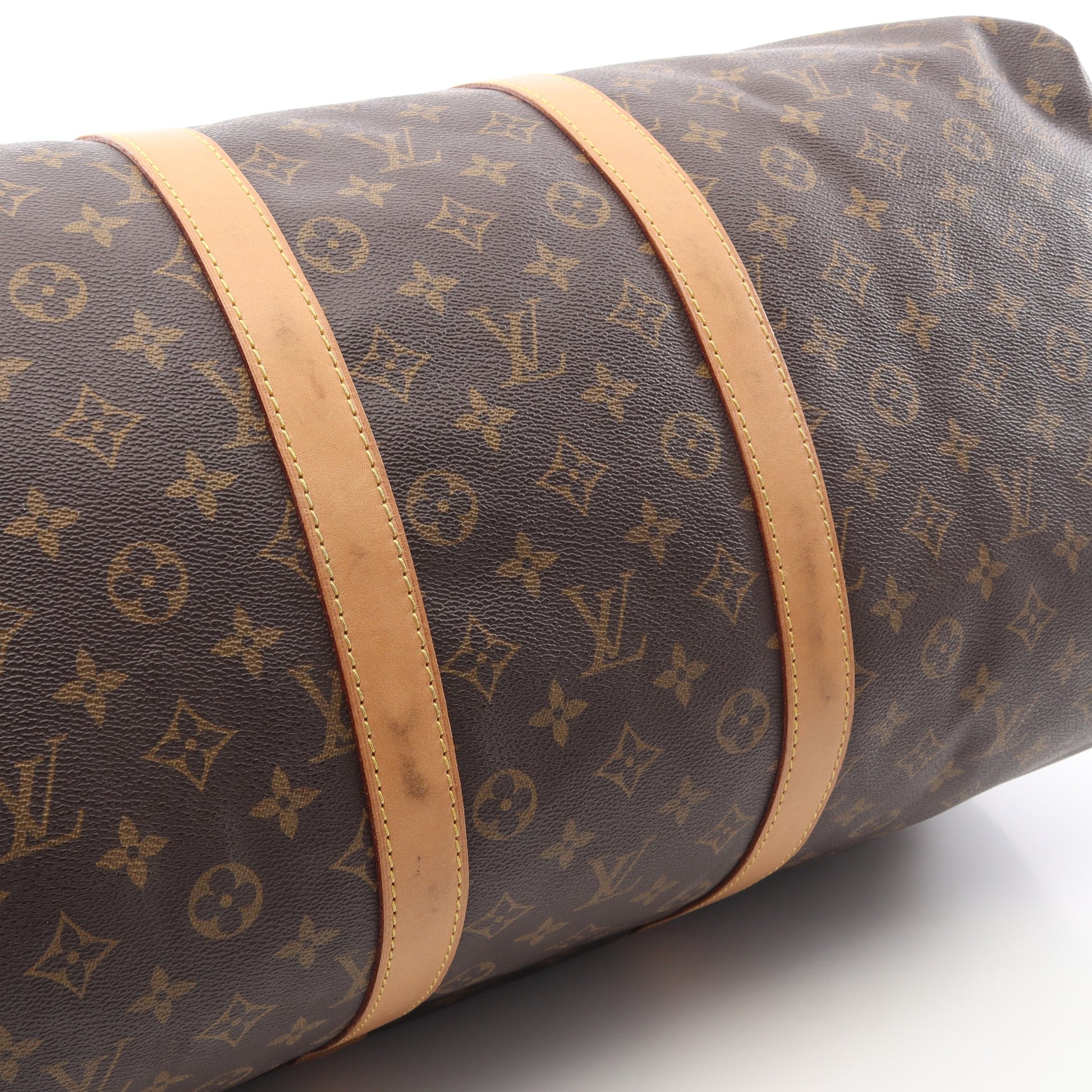 キーポル55 モノグラム ボストンバッグ PVC レザー ブラウン ルイヴィトン バッグ LOUIS VUITTON
