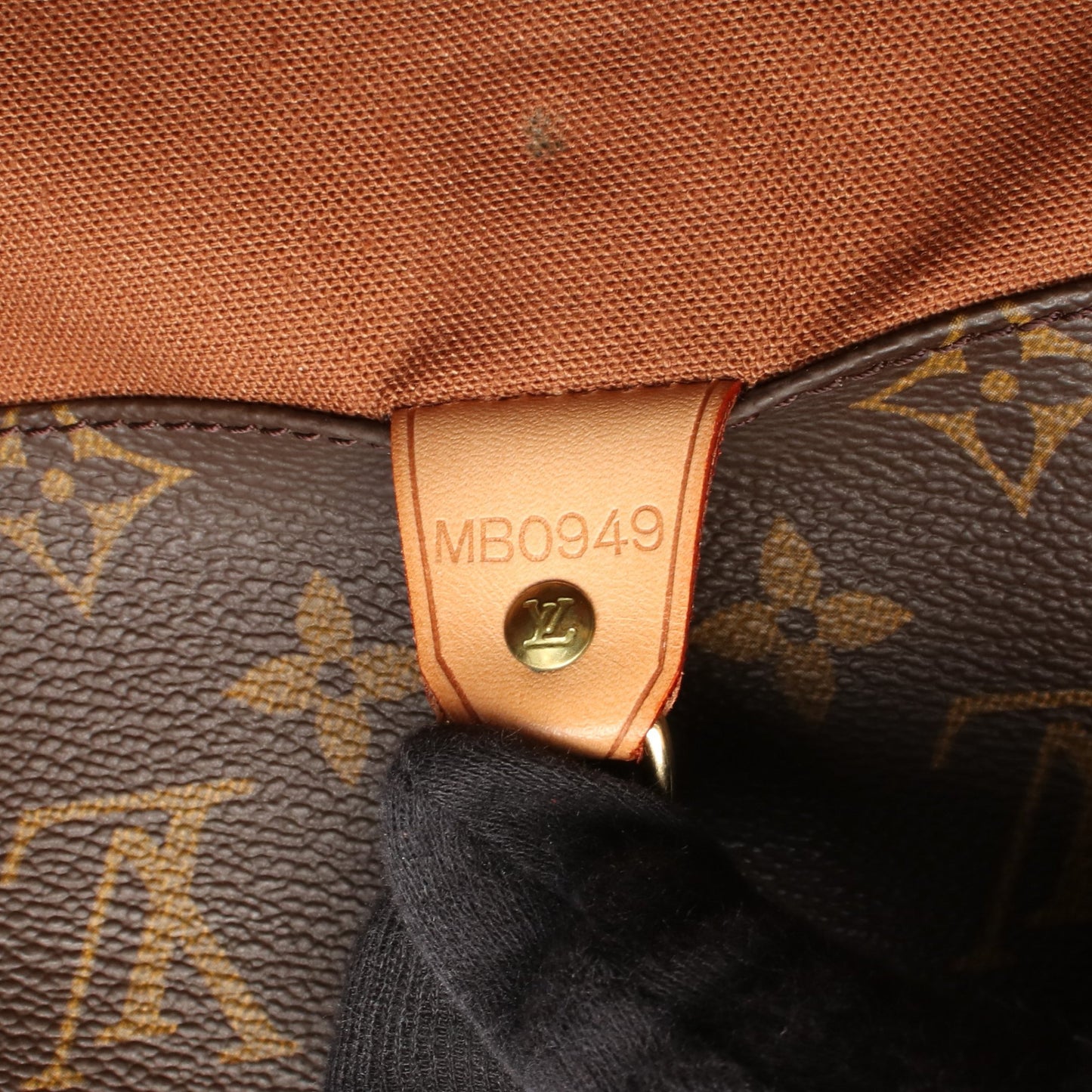 サックショッピング モノグラム ショルダーバッグ トートバッグ PVC レザー ブラウン ルイヴィトン バッグ LOUIS VUITTON