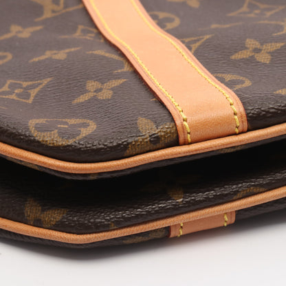 サックショッピング モノグラム ショルダーバッグ トートバッグ PVC レザー ブラウン ルイヴィトン バッグ LOUIS VUITTON
