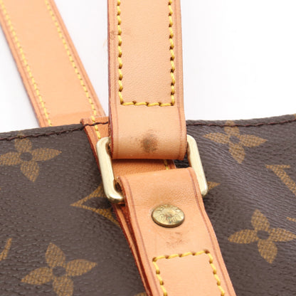 サックショッピング モノグラム ショルダーバッグ トートバッグ PVC レザー ブラウン ルイヴィトン バッグ LOUIS VUITTON