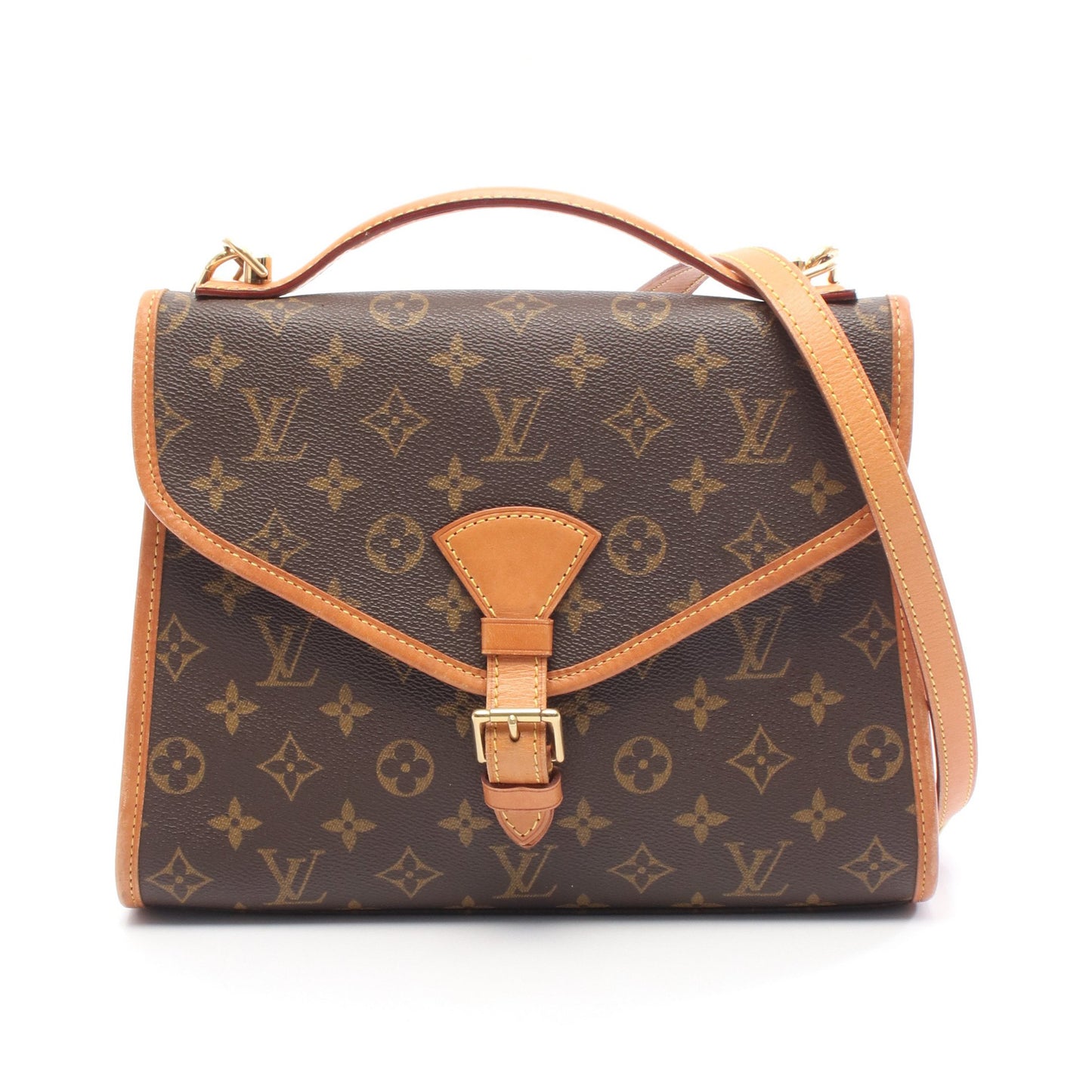 ベルエア モノグラム ハンドバッグ PVC レザー ブラウン 2WAY ルイヴィトン バッグ LOUIS VUITTON