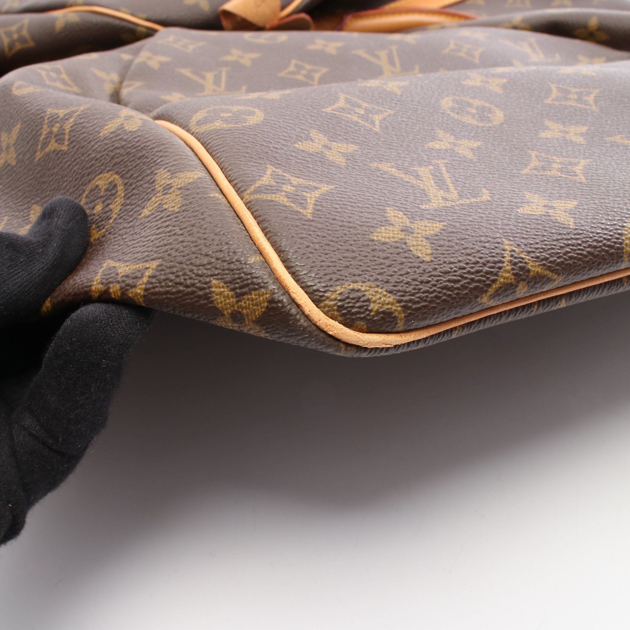 キーポル60 モノグラム ボストンバッグ PVC レザー ブラウン ルイ