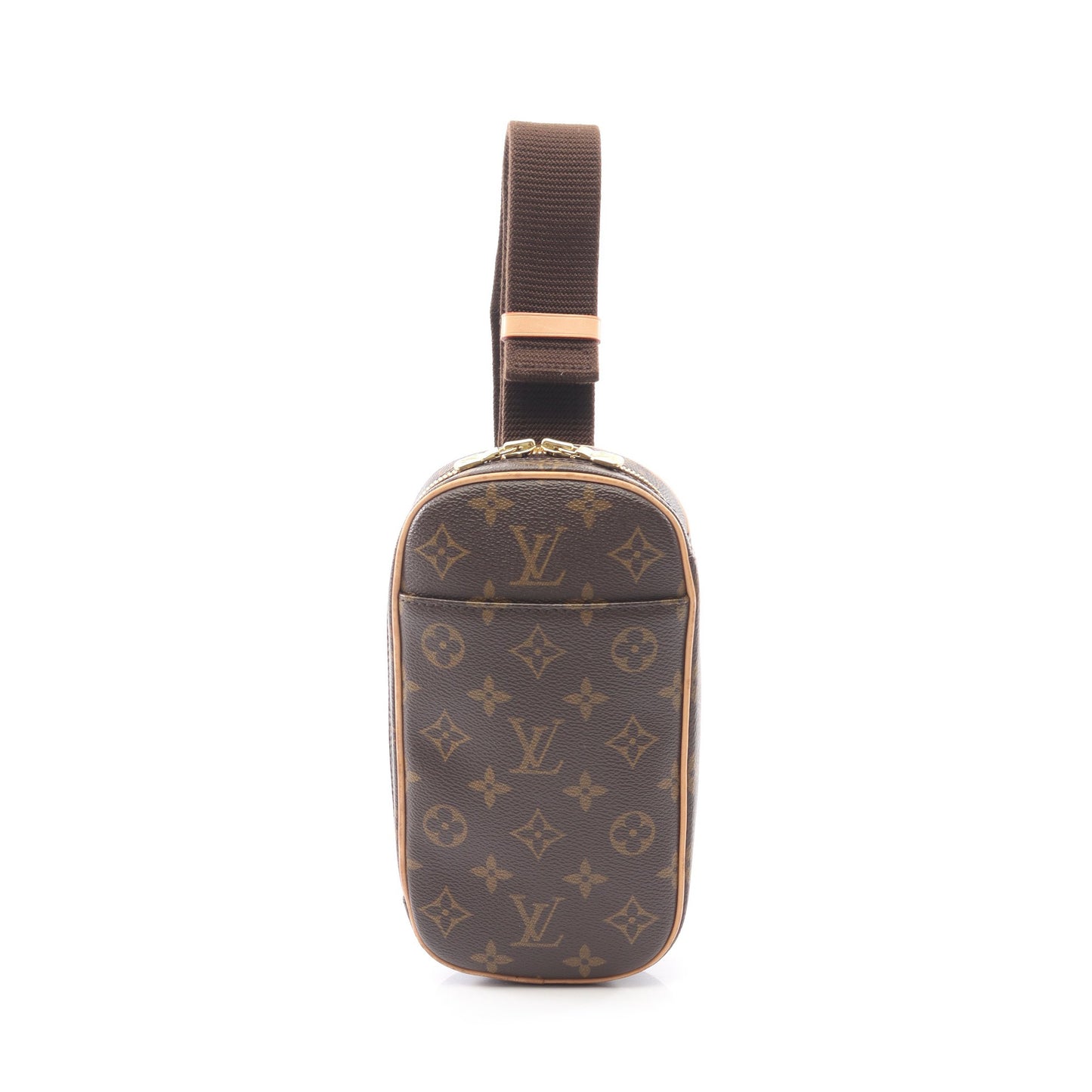 ポシェットガンジュ モノグラム ボディバッグ PVC レザー ブラウン ルイヴィトン バッグ LOUIS VUITTON