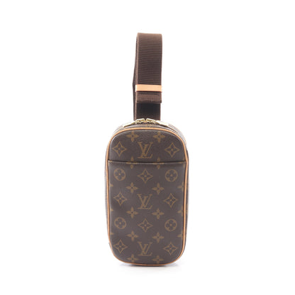 ポシェットガンジュ モノグラム ボディバッグ PVC レザー ブラウン ルイヴィトン バッグ LOUIS VUITTON