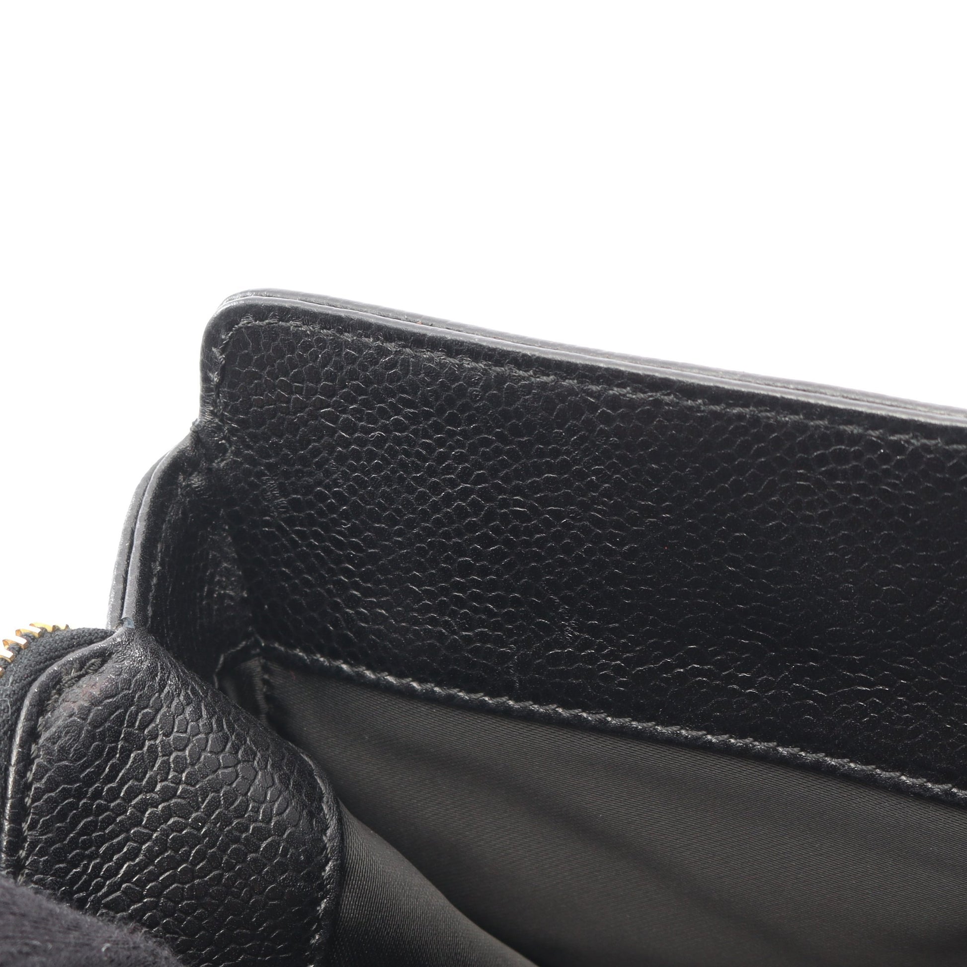 チェーンハンドバッグ キャビアスキン ブラック ゴールド金具 シャネル バッグ CHANEL