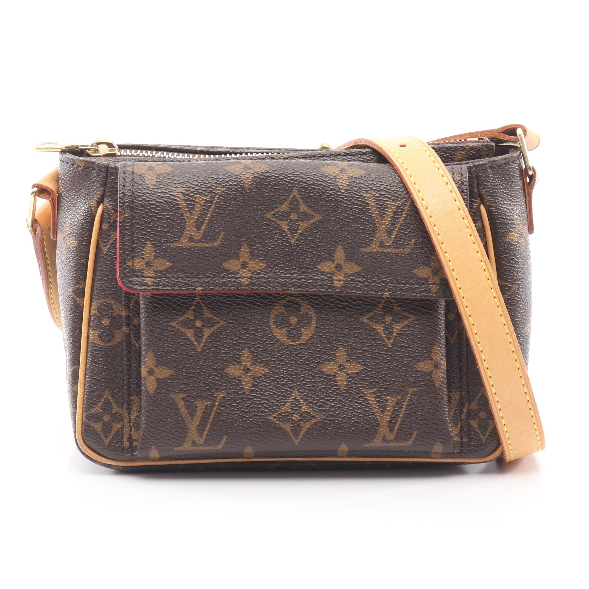 ヴィバシテPM モノグラム ショルダーバッグ PVC レザー ブラウン ルイヴィトン バッグ LOUIS VUITTON