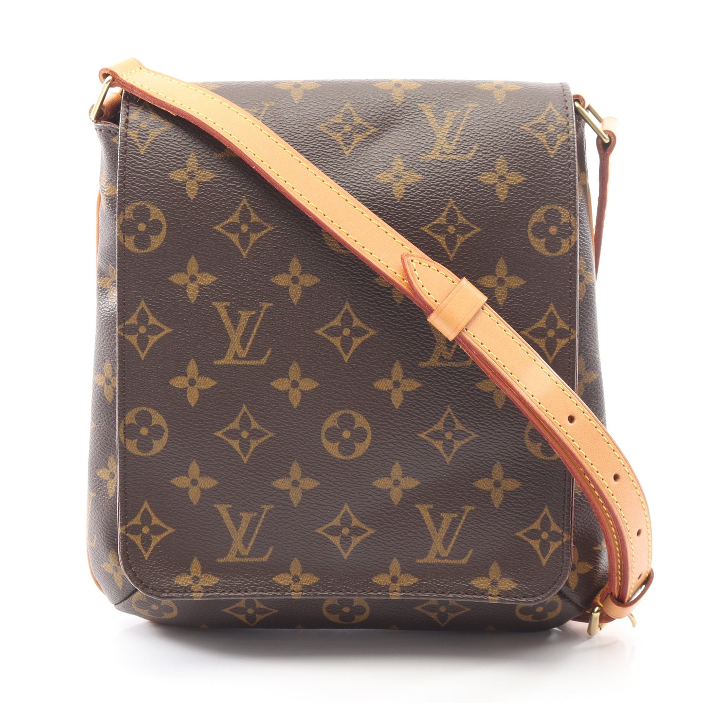 ミュゼットサルサ ロングストラップ モノグラム ショルダーバッグ PVC レザー ブラウン ルイヴィトン バッグ LOUIS VUITTON