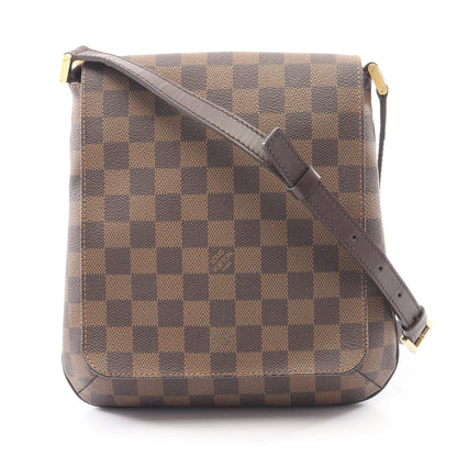 ミュゼットサルサ ロングストラップ ダミエエベヌ ショルダーバッグ PVC レザー ブラウン ルイヴィトン バッグ LOUIS VUITTON