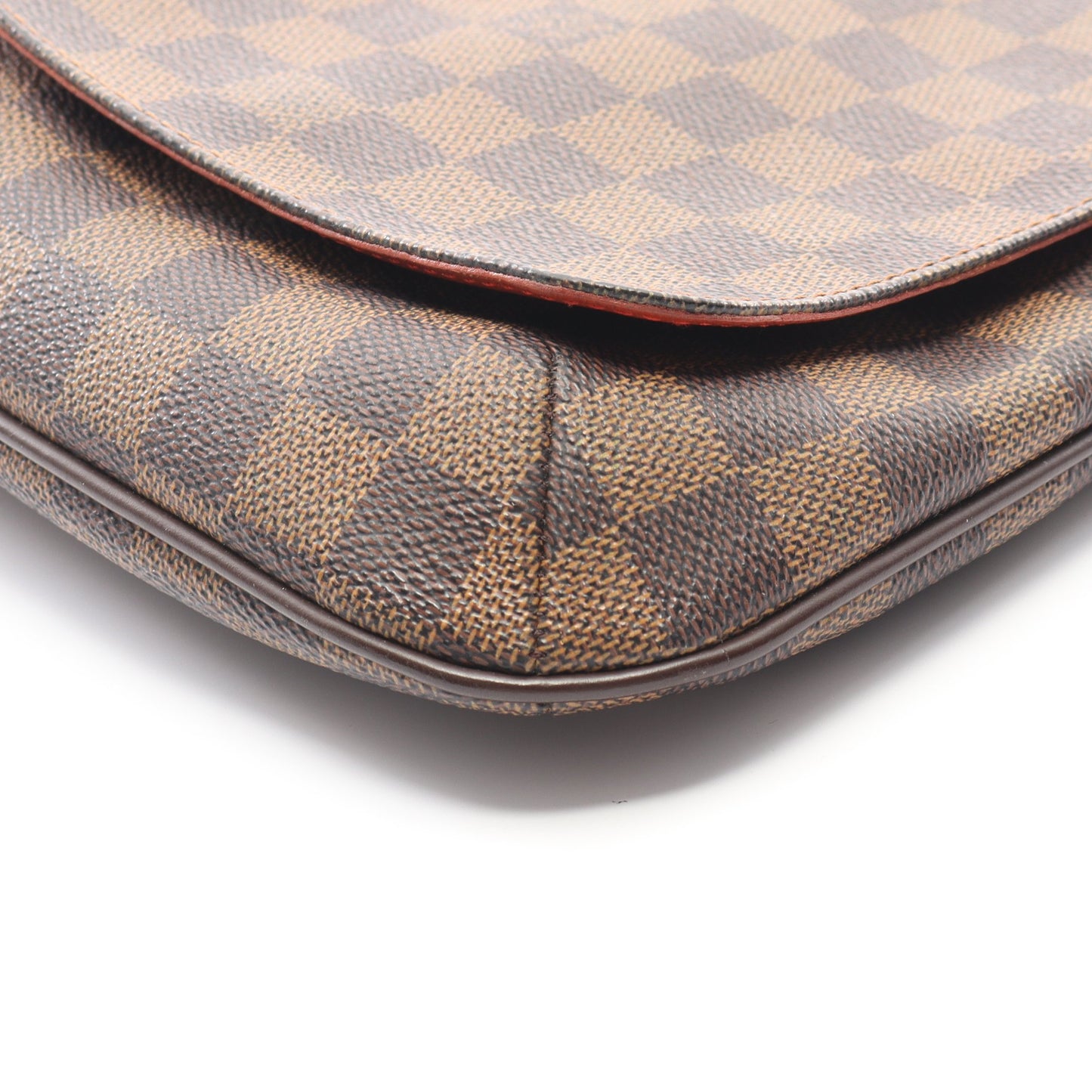 ミュゼットサルサ ロングストラップ ダミエエベヌ ショルダーバッグ PVC レザー ブラウン ルイヴィトン バッグ LOUIS VUITTON