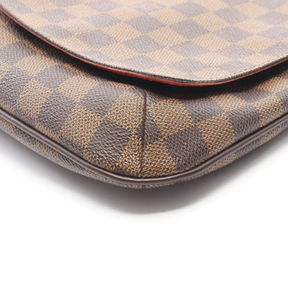 ミュゼットサルサ ロングストラップ ダミエエベヌ ショルダーバッグ PVC レザー ブラウン ルイヴィトン バッグ LOUIS VUITTON