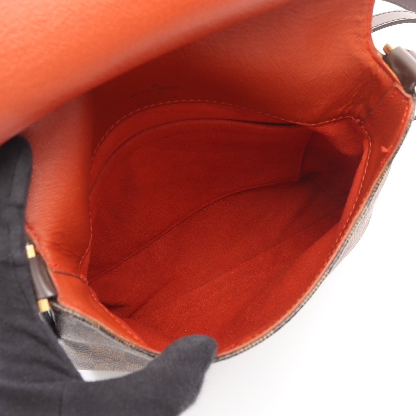 ミュゼットサルサ ロングストラップ ダミエエベヌ ショルダーバッグ PVC レザー ブラウン ルイヴィトン バッグ LOUIS VUITTON