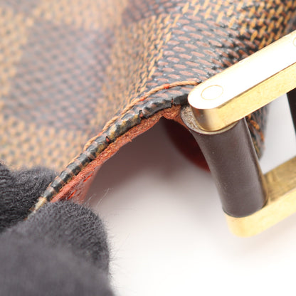 ミュゼットサルサ ロングストラップ ダミエエベヌ ショルダーバッグ PVC レザー ブラウン ルイヴィトン バッグ LOUIS VUITTON