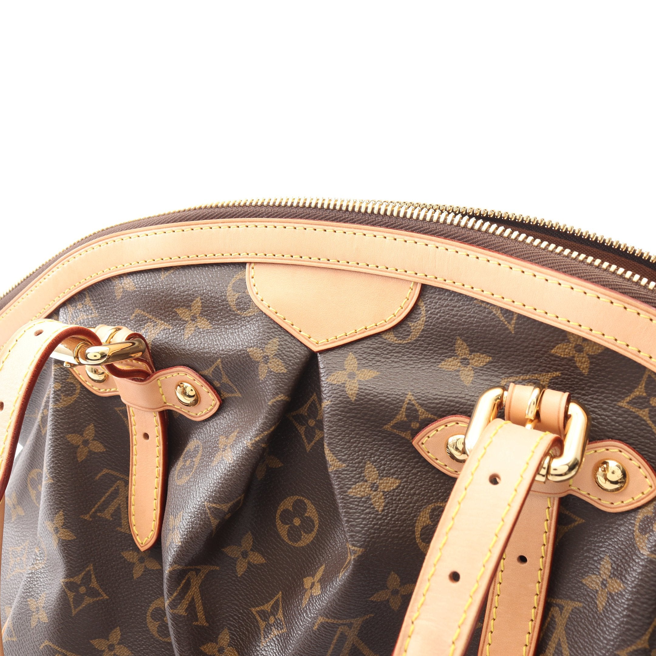 ティヴォリGM モノグラム ハンドバッグ PVC レザー ブラウン ルイ