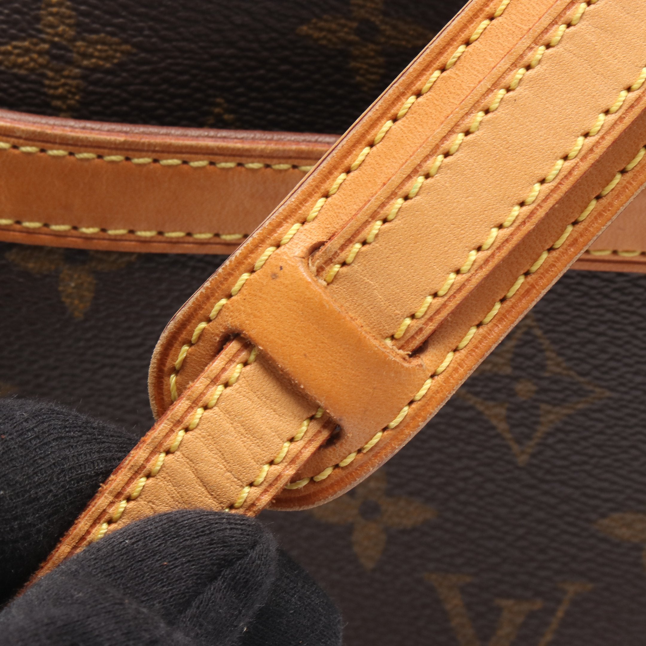 ブロワ モノグラム ショルダーバッグ PVC レザー ブラウン ルイ