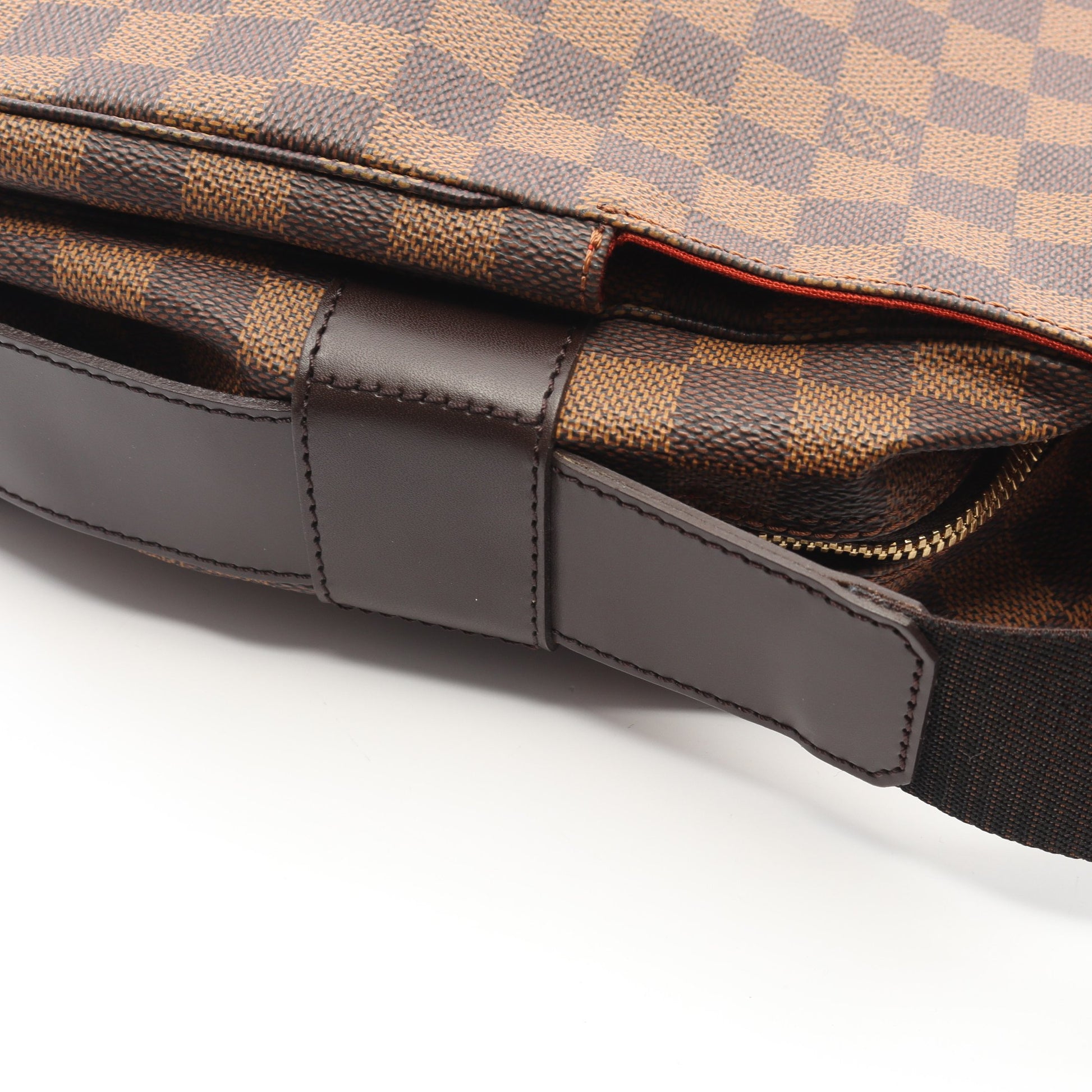ナヴィグリオ ダミエエベヌ ショルダーバッグ PVC レザー ブラウン ルイヴィトン バッグ LOUIS VUITTON