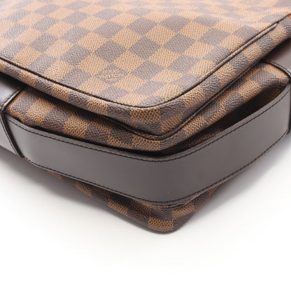 ナヴィグリオ ダミエエベヌ ショルダーバッグ PVC レザー ブラウン ルイヴィトン バッグ LOUIS VUITTON