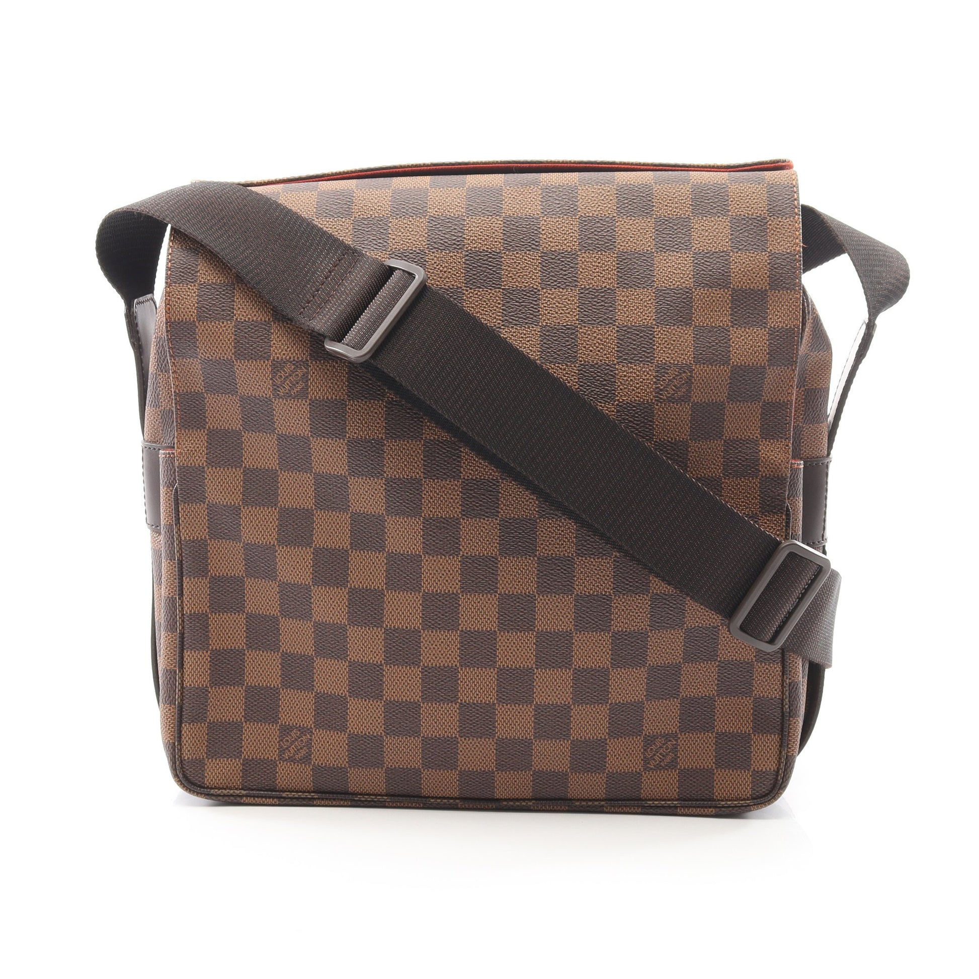 ナヴィグリオ ダミエエベヌ ショルダーバッグ PVC レザー ブラウン ルイヴィトン バッグ LOUIS VUITTON