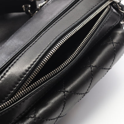 マトラッセ ワンショルダーバッグ ラムスキン ブラック シルバー金具 シャネル バッグ CHANEL