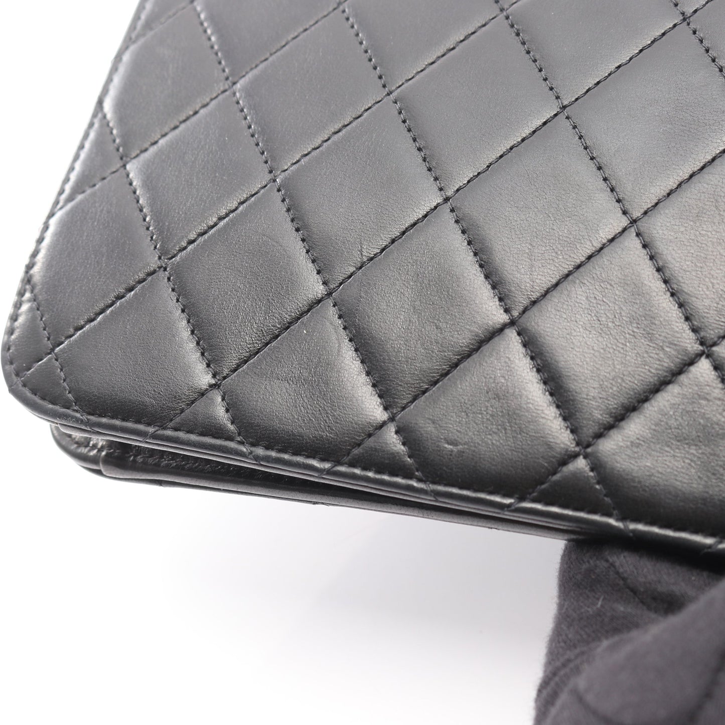 マトラッセ チェーンショルダーバッグ ラムスキン ブラック ゴールド金具 シャネル バッグ CHANEL