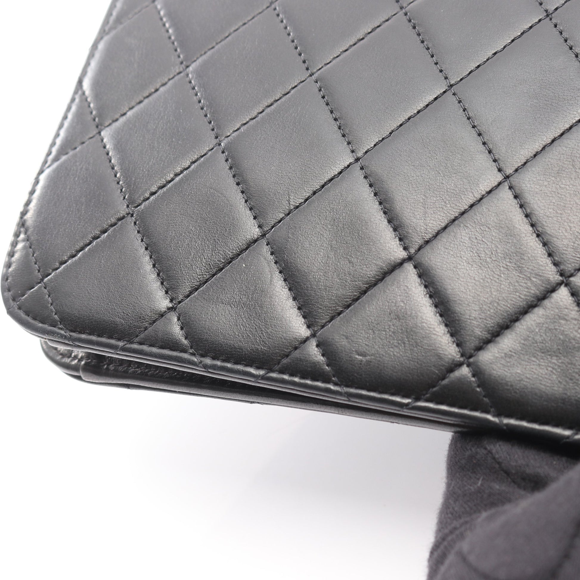 マトラッセ チェーンショルダーバッグ ラムスキン ブラック ゴールド金具 シャネル バッグ CHANEL