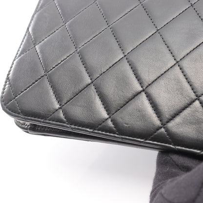 マトラッセ チェーンショルダーバッグ ラムスキン ブラック ゴールド金具 シャネル バッグ CHANEL