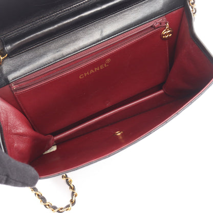 マトラッセ チェーンショルダーバッグ ラムスキン ブラック ゴールド金具 シャネル バッグ CHANEL