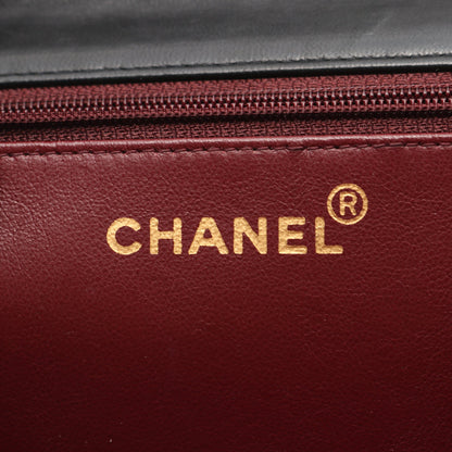 マトラッセ チェーンショルダーバッグ ラムスキン ブラック ゴールド金具 シャネル バッグ CHANEL