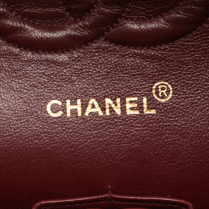 マトラッセ Wフラップ Wチェーンショルダーバッグ ラムスキン ブラック ゴールド金具 シャネル バッグ CHANEL