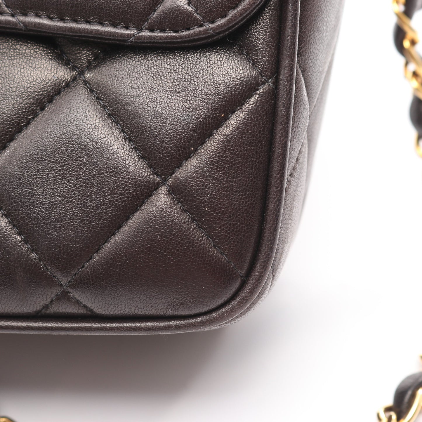 マトラッセ チェーンショルダーバッグ ラムスキン ブラック ゴールド金具 シャネル バッグ CHANEL