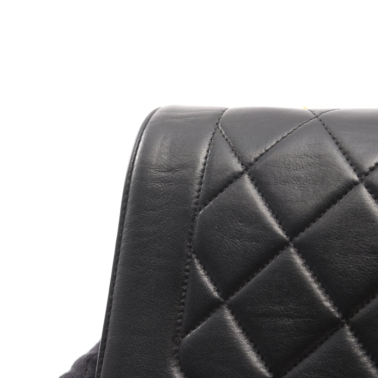 マトラッセ ダイアナフラップ チェーンショルダーバッグ ラムスキン ブラック ゴールド金具 シャネル バッグ CHANEL