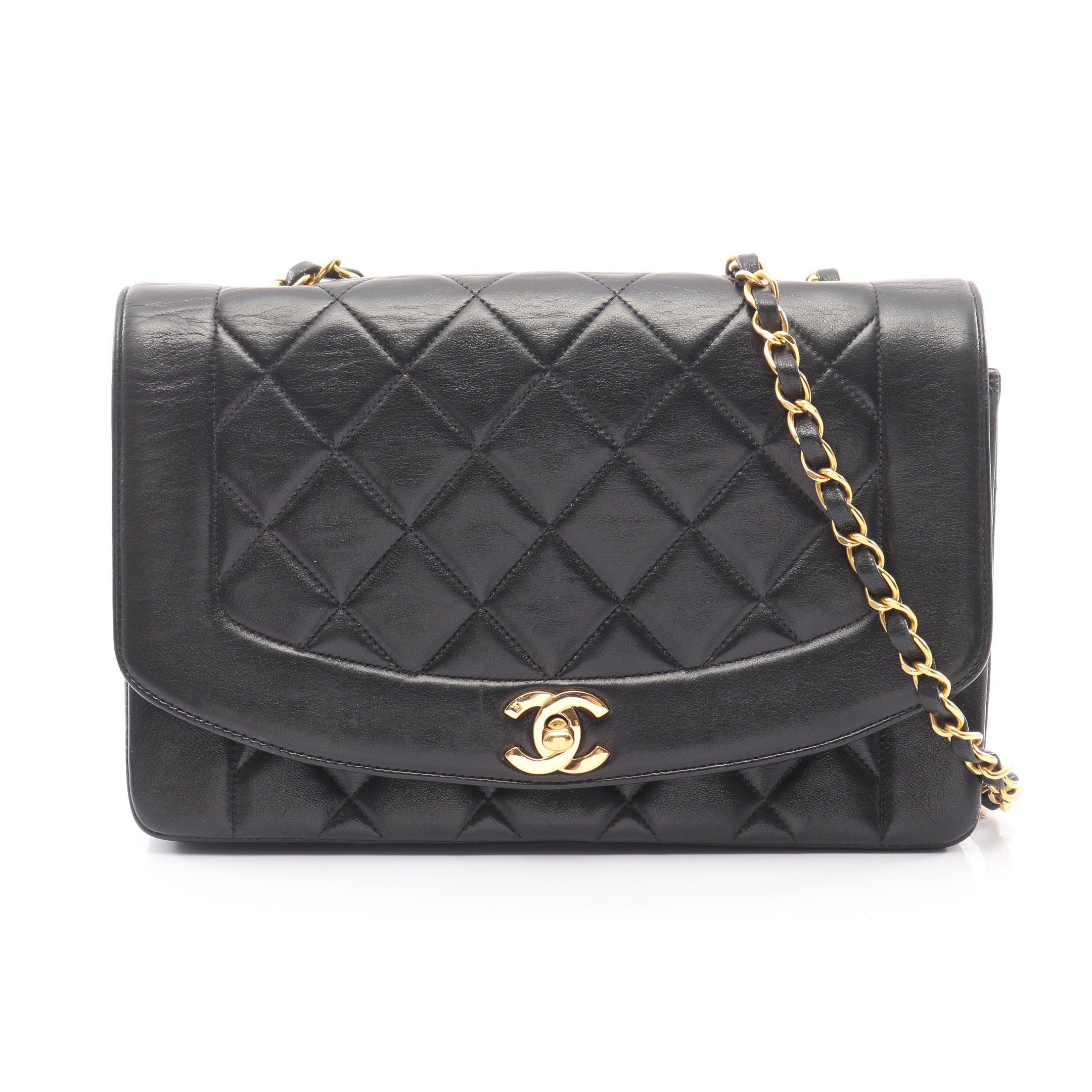 マトラッセ ダイアナフラップ チェーンショルダーバッグ ラムスキン