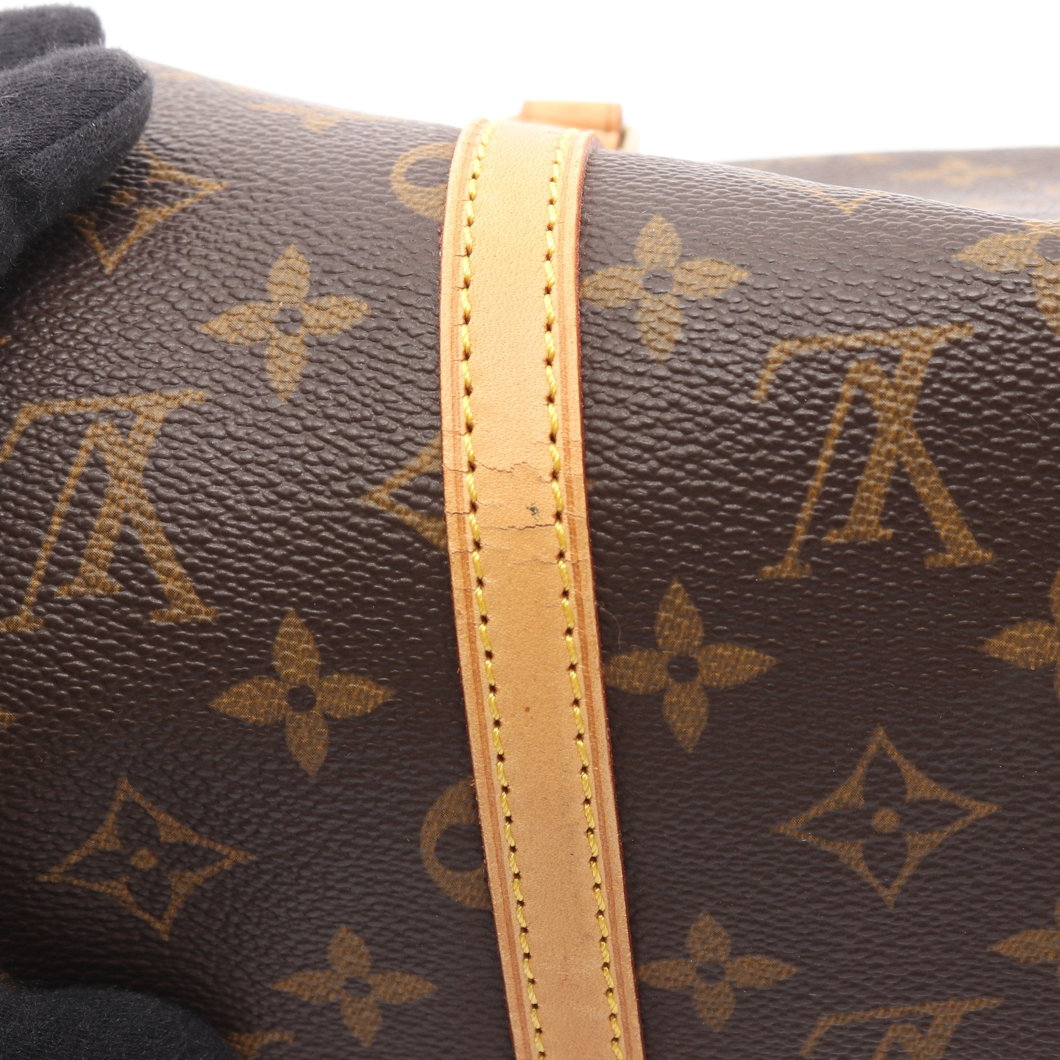 パピヨン30 モノグラム ハンドバッグ PVC レザー ブラウン ルイ