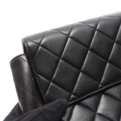 デカマトラッセ 30 シングルフラップ Wチェーンショルダーバッグ ラムスキン ブラック ゴールド金具 シャネル バッグ CHANEL