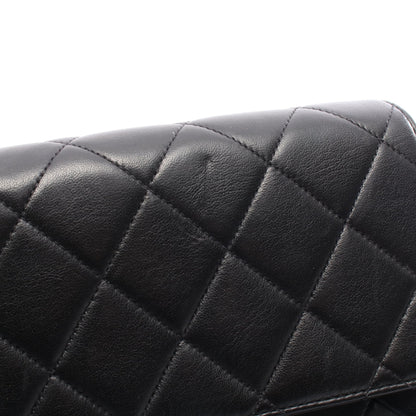 デカマトラッセ 30 シングルフラップ Wチェーンショルダーバッグ ラムスキン ブラック ゴールド金具 シャネル バッグ CHANEL