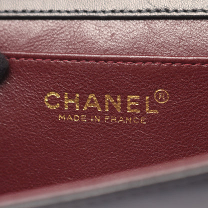 ミニマトラッセ フルフラップ チェーンショルダーバッグ ラムスキン ブラック ゴールド金具 シャネル バッグ CHANEL