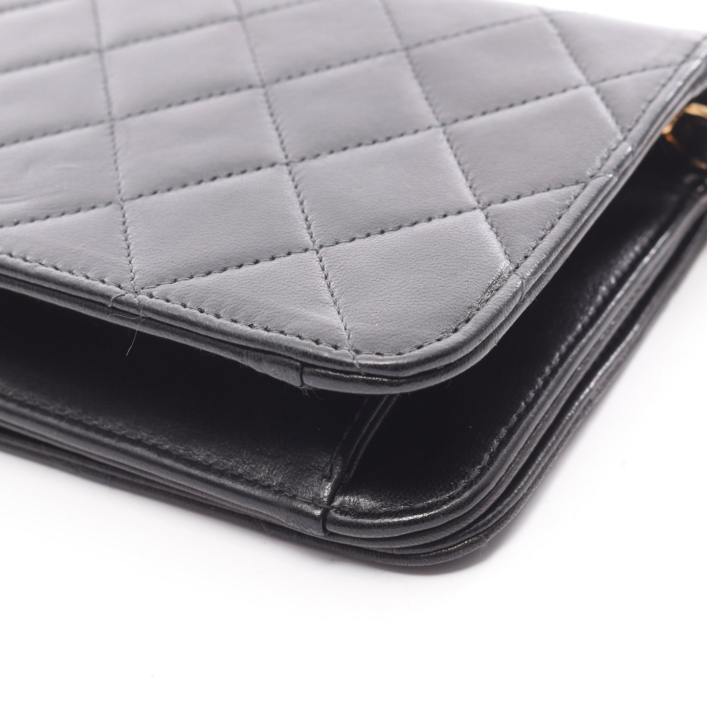 ミニマトラッセ フルフラップ チェーンショルダーバッグ ラムスキン ブラック ゴールド金具 シャネル バッグ CHANEL