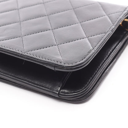ミニマトラッセ フルフラップ チェーンショルダーバッグ ラムスキン ブラック ゴールド金具 シャネル バッグ CHANEL